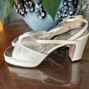 Rare 1970s Herbert Levine Silk Heels